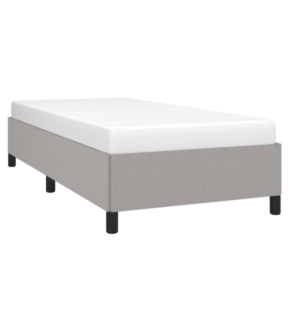 Cadre de lit Gris clair 90x200 cm Tissu
