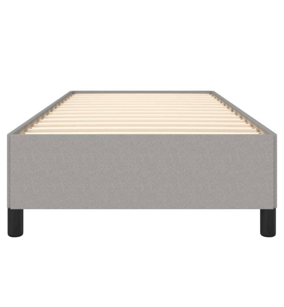 Cadre de lit Gris clair 90x200 cm Tissu