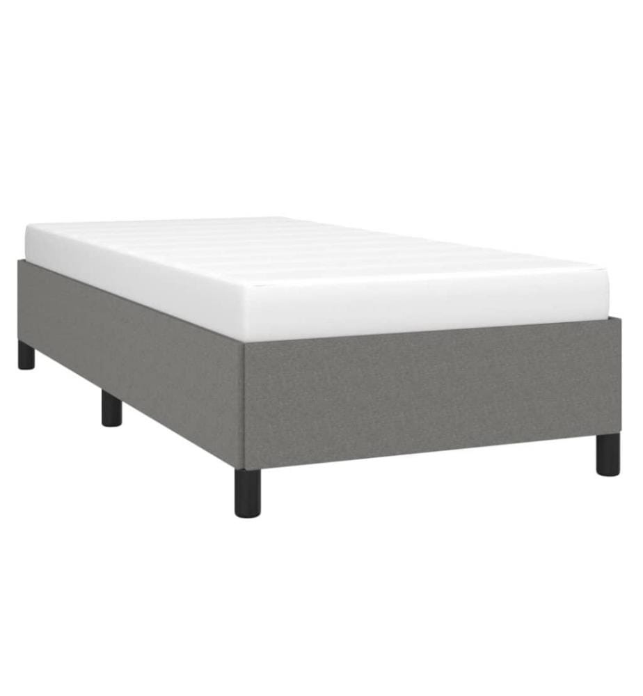 Bettgestell Dunkelgrau 100x200 cm Stoff