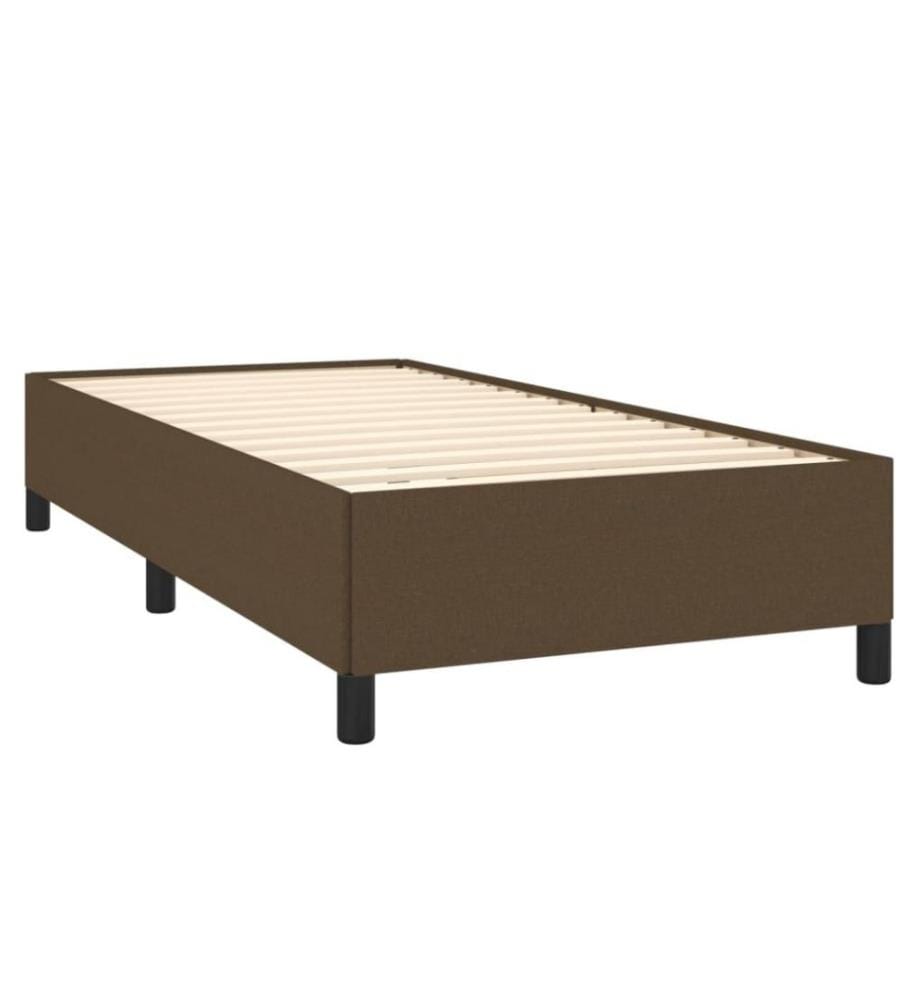 Bettgestell Dunkelbraun 100x200 cm Stoff