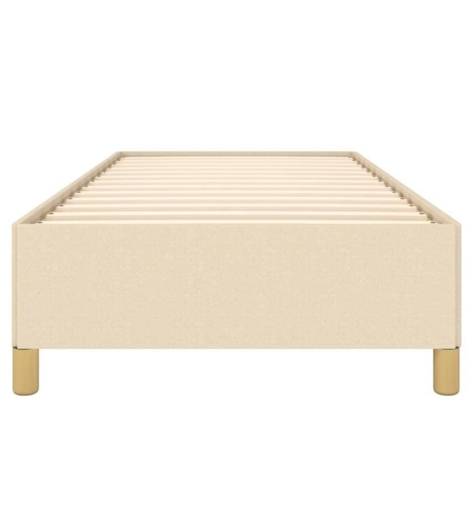 Cadre de lit Crème 90 x 200 cm Tissu