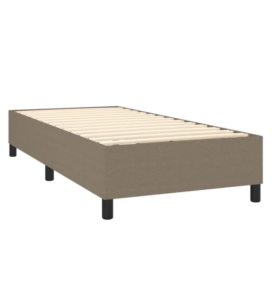 Boxspringbett mit Matratze Taupe 80x200 cm Stoff