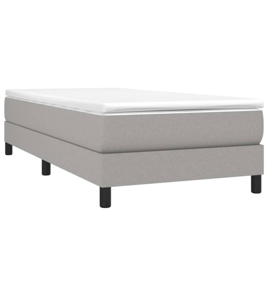 Boxspringbett Hellgrau 80x200 cm Stoff