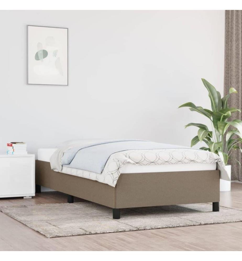 Bettgestell Taupe 90x200 cm Stoff