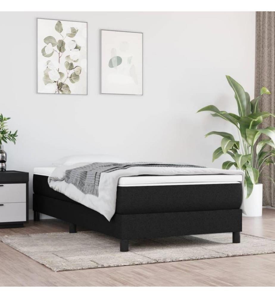 Boxspringbett Schwarz 80x200 cm Stoff