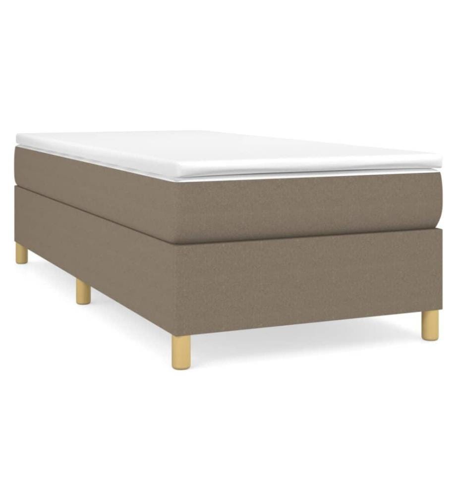 Sommier à ressorts de lit Taupe 80x200 cm Tissu