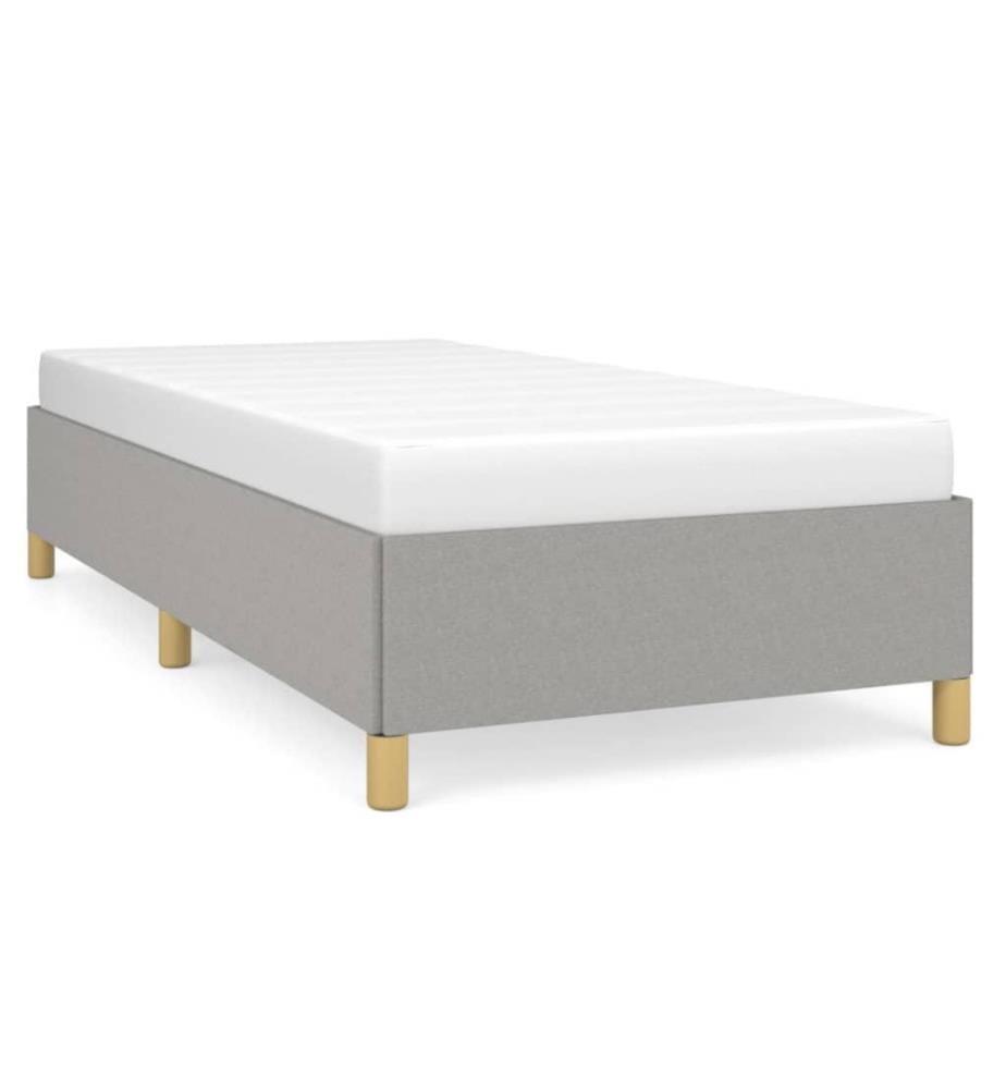 Cadre de lit Gris clair 100x200 cm Tissu