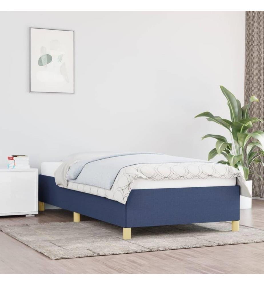 Bettgestell Blau 100x200 cm Stoff