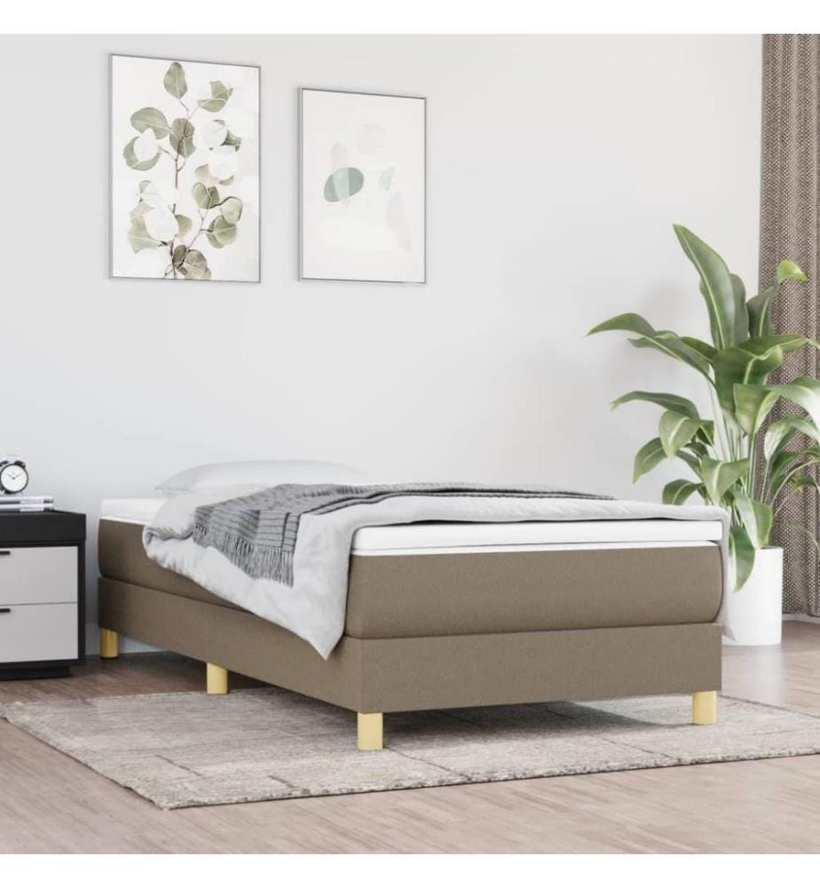 Boxspringbett Taupe 90x190 cm Stoff