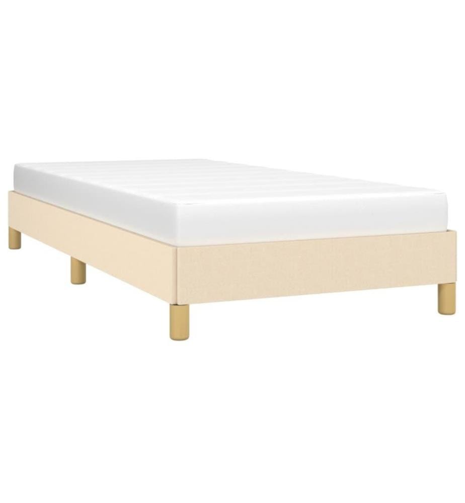 Cadre de lit Crème 90x190 cm Tissu