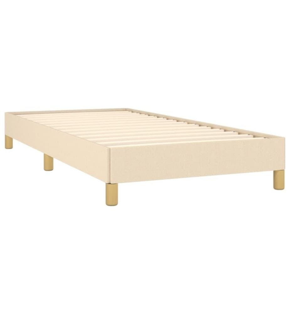 Cadre de lit Crème 100 x 200 cm Tissu