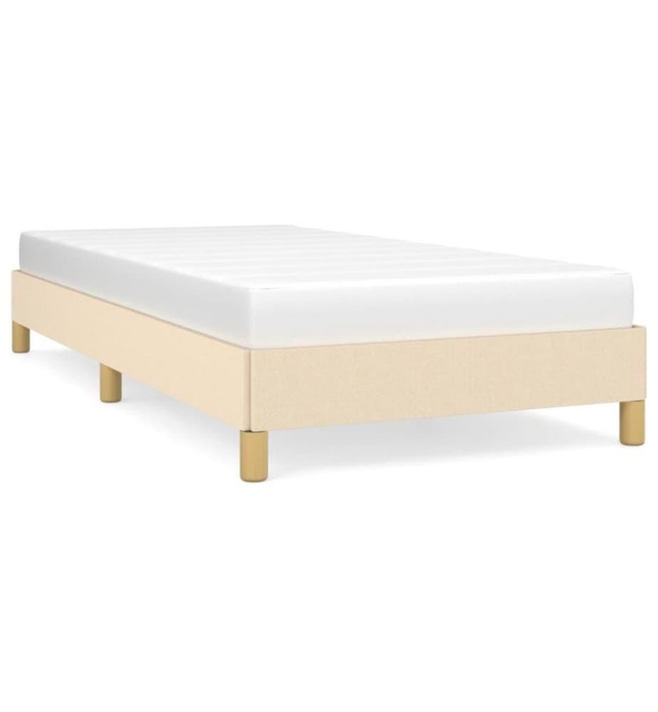 Bettgestell Creme 80x200 cm Stoff