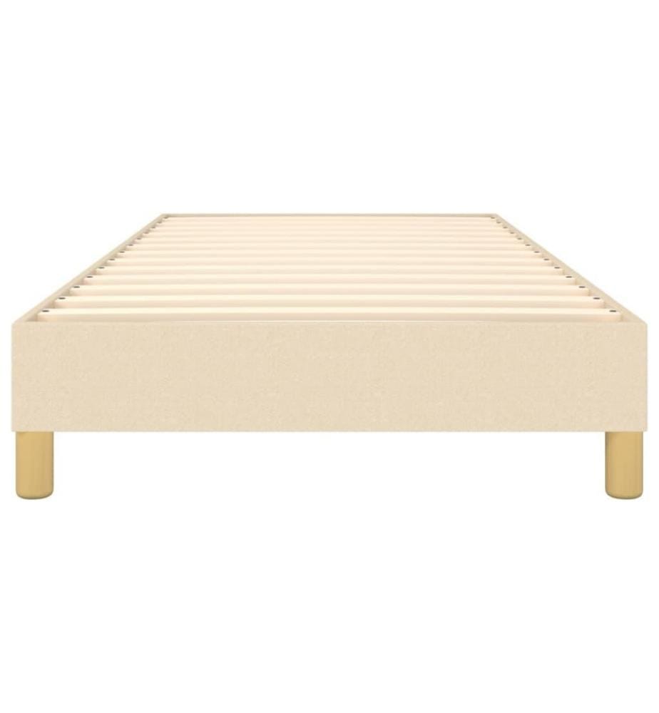 Sommier à ressorts de lit Crème 80x200 cm Tissu