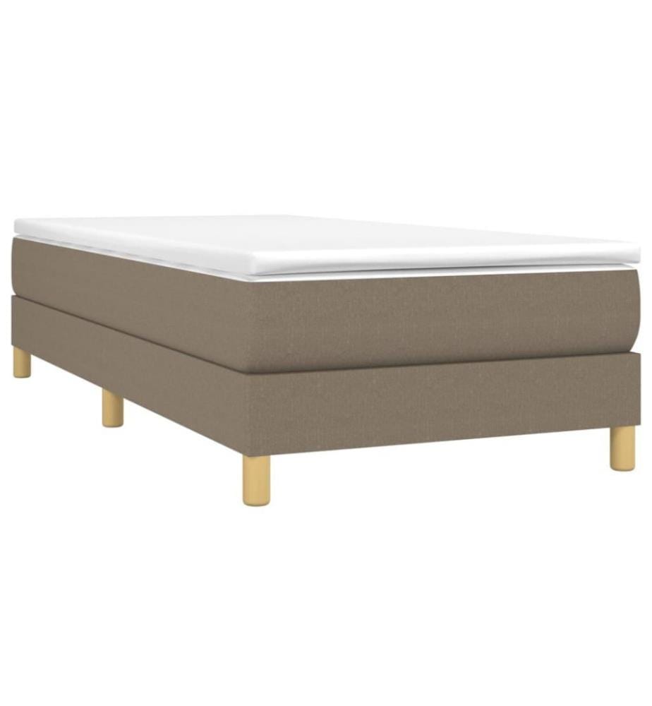 Sommier à ressorts de lit Taupe 80x200 cm Tissu