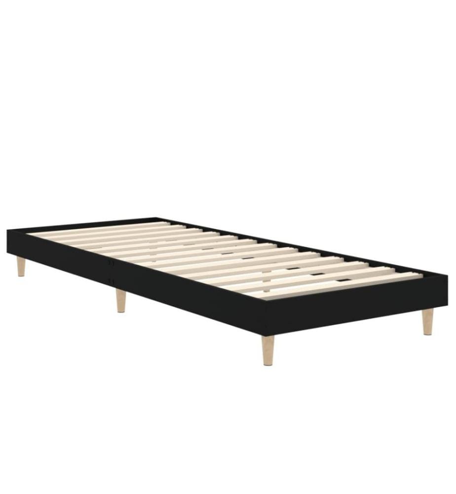 Bettgestell Schwarz 75x190 cm Holzwerkstoff