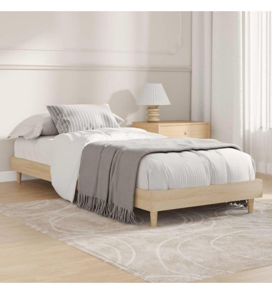 Bettgestell Sonoma-Eiche 75x190 cm Holzwerkstoff