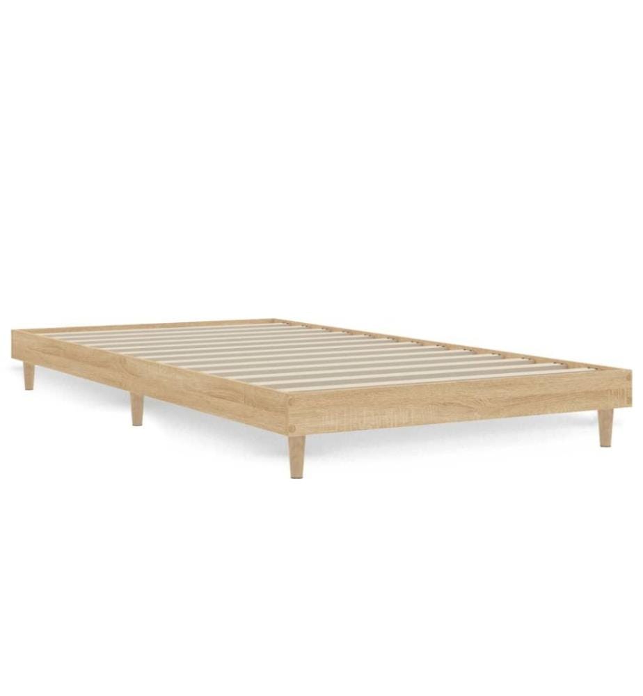 Cadre de lit chêne sonoma 90x190 cm bois d'ingénierie