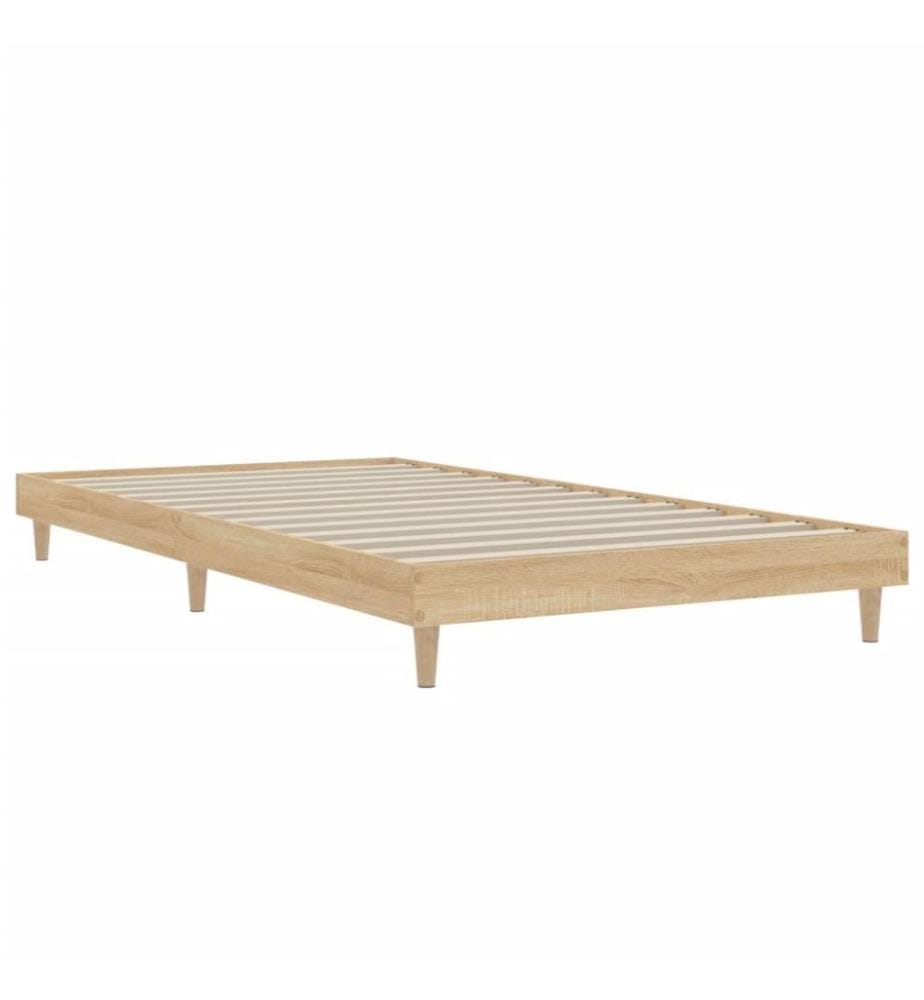 Cadre de lit chêne sonoma 90x190 cm bois d'ingénierie
