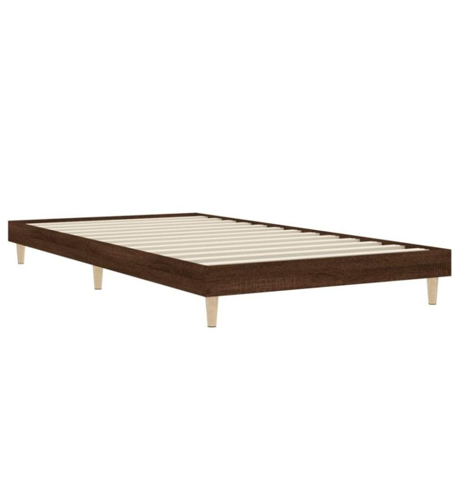 Bettgestell Braun Eichen-Optik 90x200 cm Holzwerkstoff