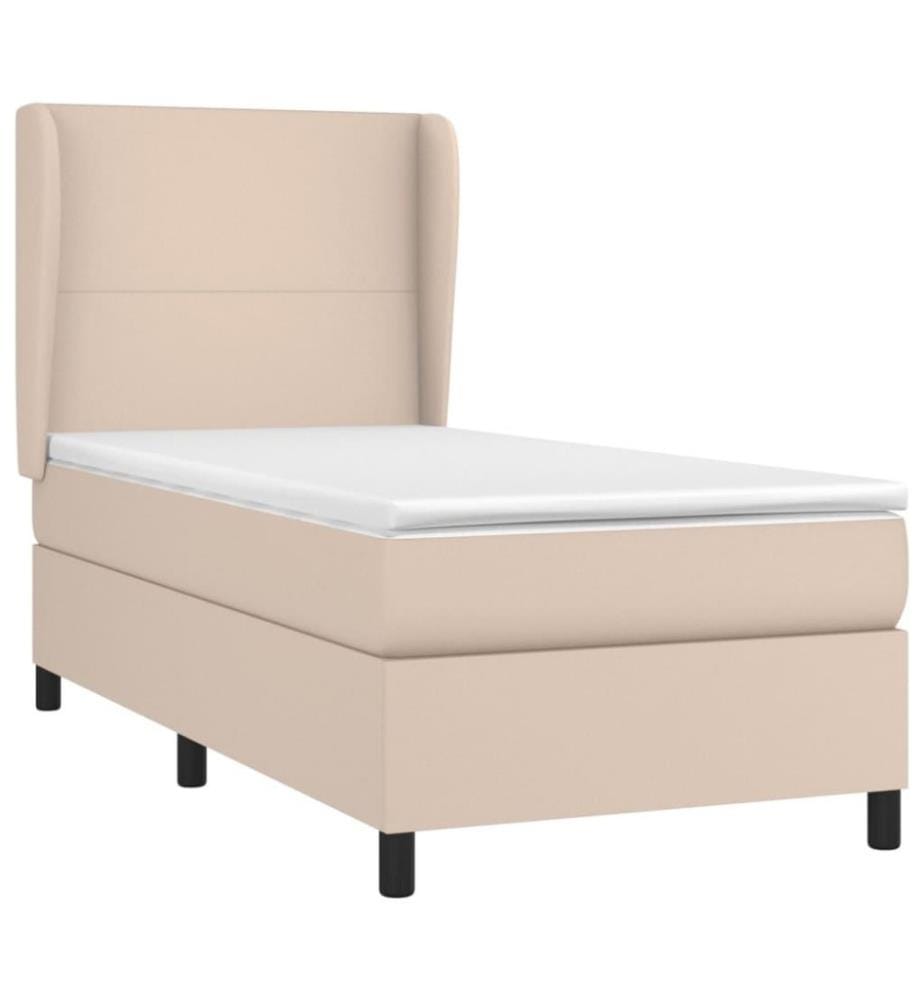 Boxspringbett Matratze Cappuccino-Braun 100x200cm Kunstleder