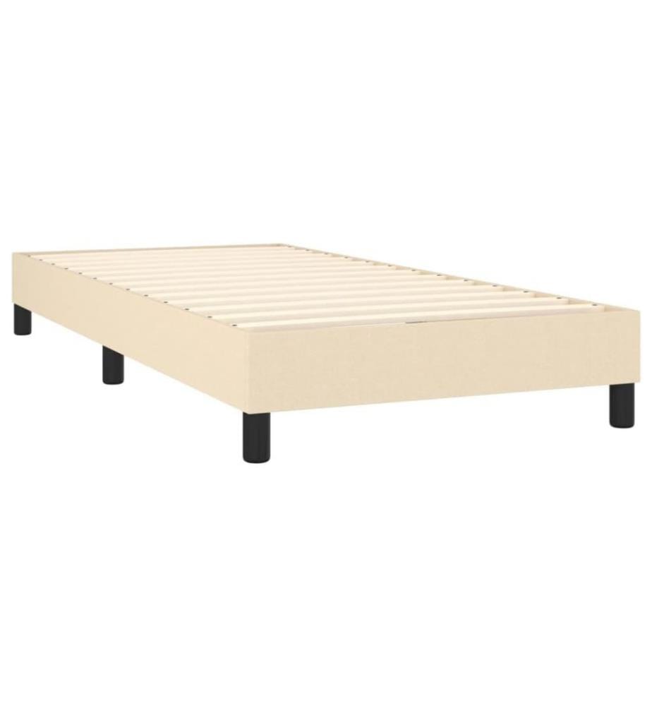Boxspringbett mit Matratze Creme 100x200 cm Stoff