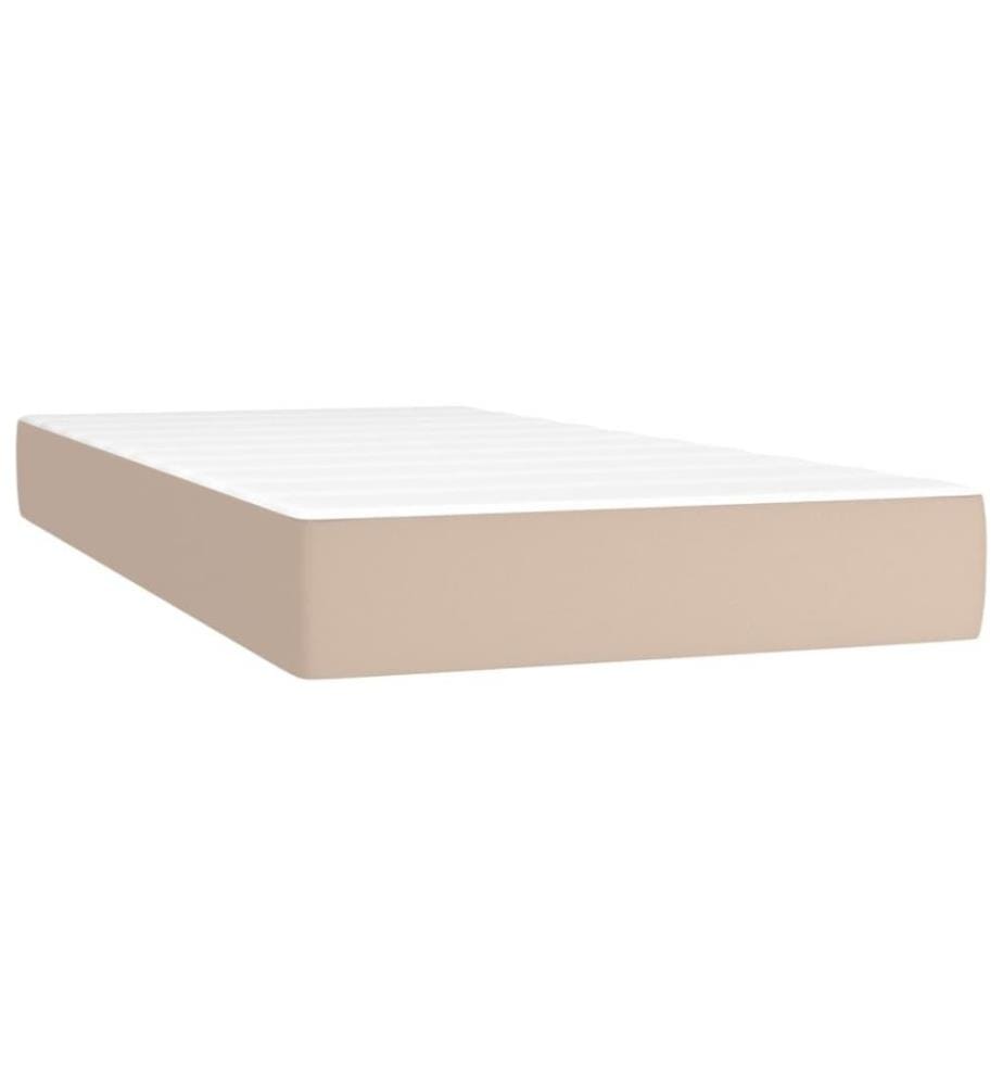 Lit à sommier tapissier avec matelas Cappuccino 90x200 cm
