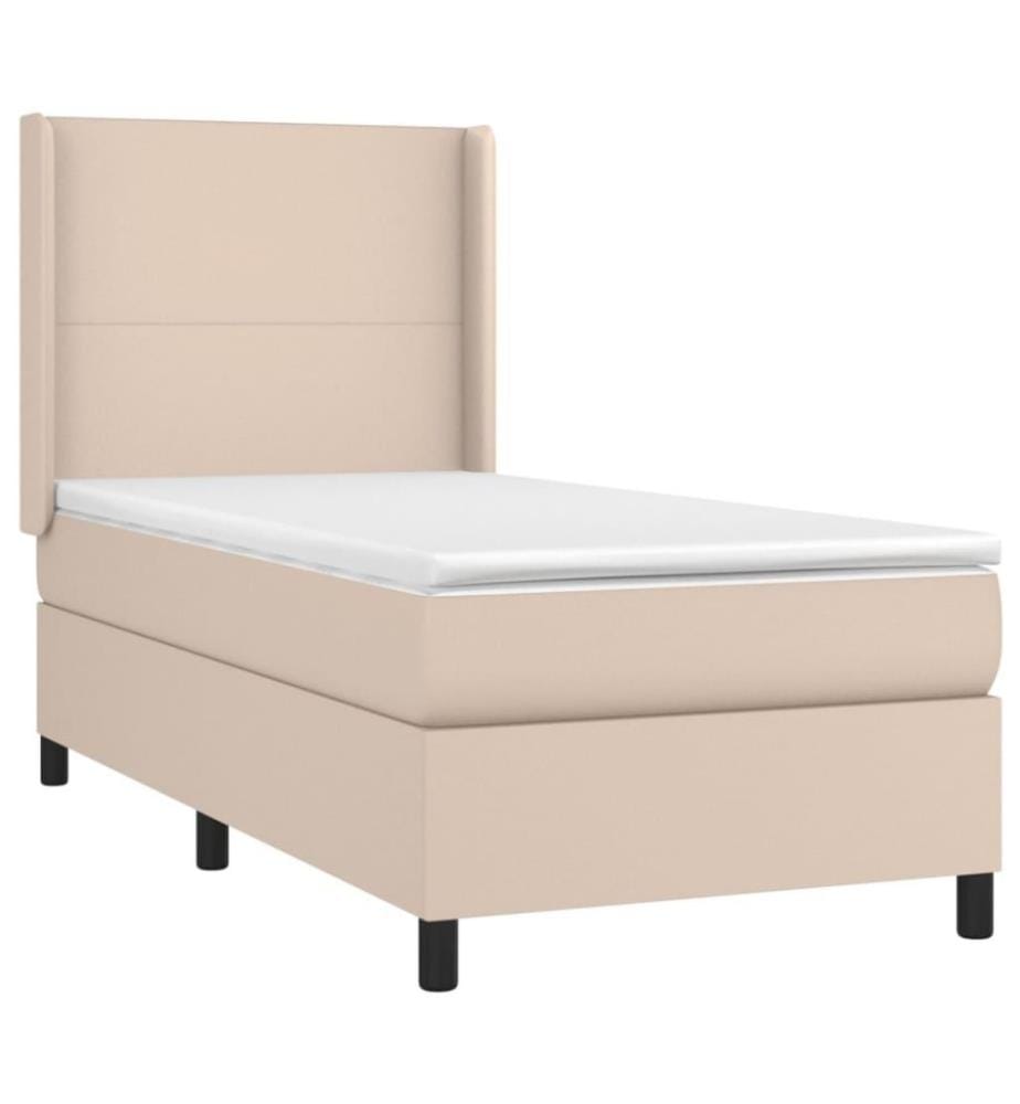 Boxspringbett Matratze Cappuccino-Braun 100x200cm Kunstleder