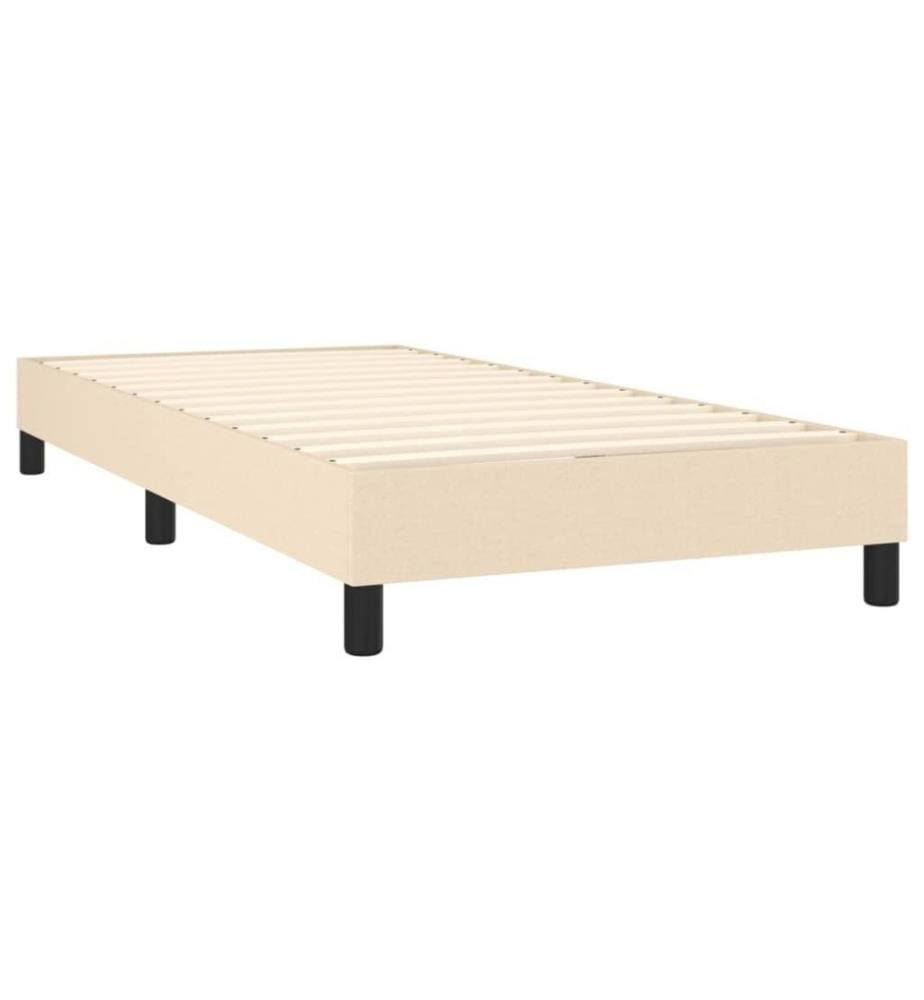 Boxspringbett mit Matratze & LED Creme 90x200 cm Stoff