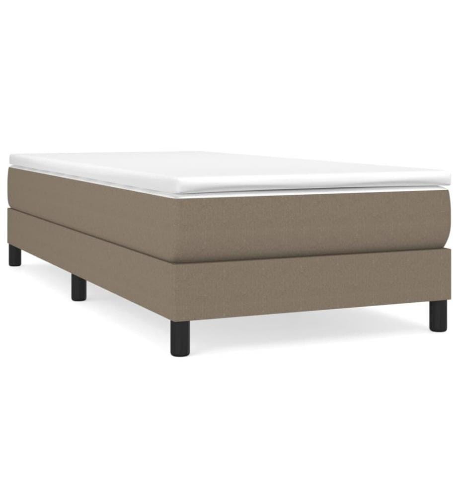 Boxspringbett mit Matratze Taupe 100x200 cm Stoff
