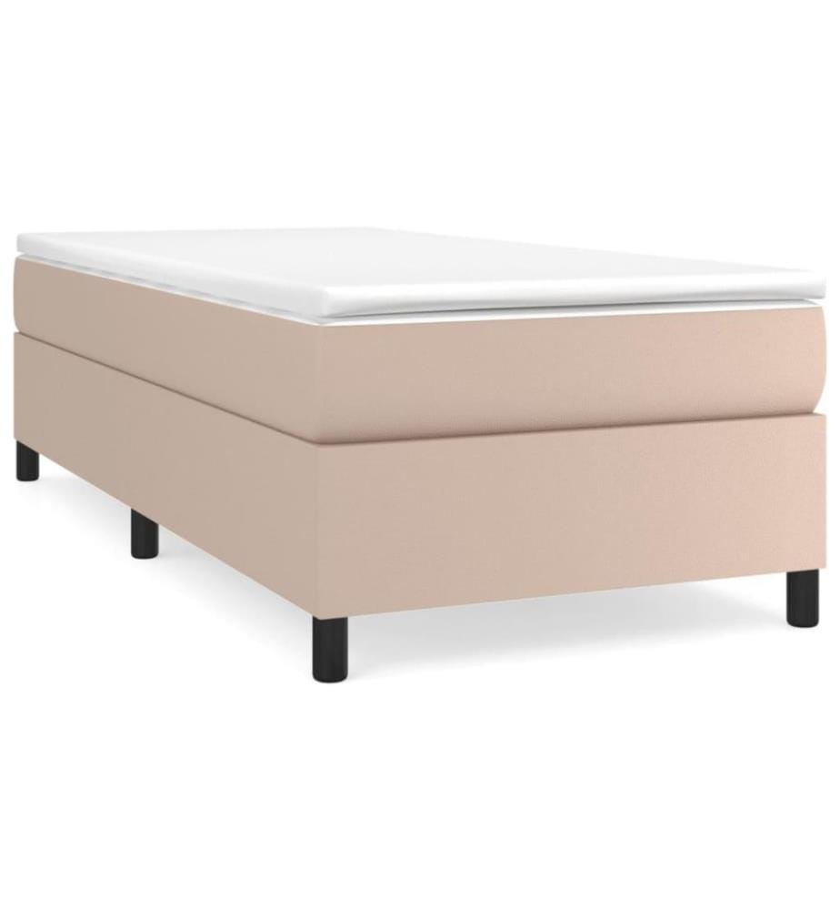 Lit à sommier tapissier avec matelas Cappuccino 90x200 cm