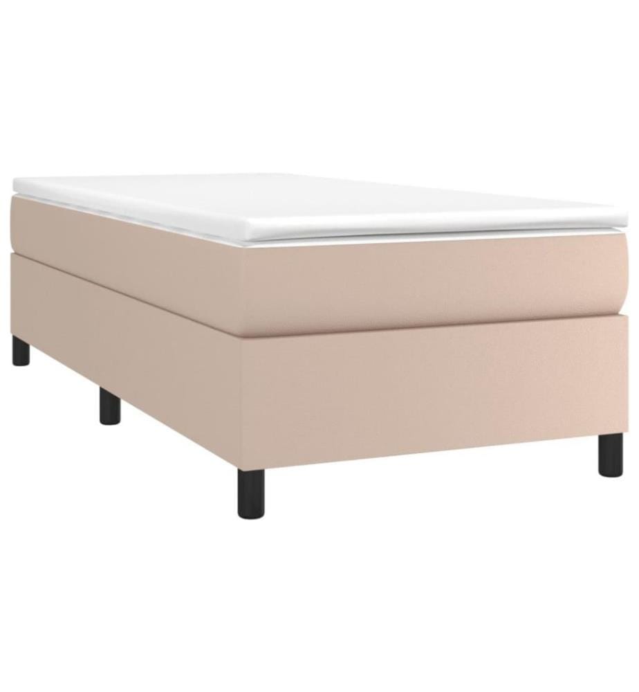 Lit à sommier tapissier avec matelas Cappuccino 90x200 cm