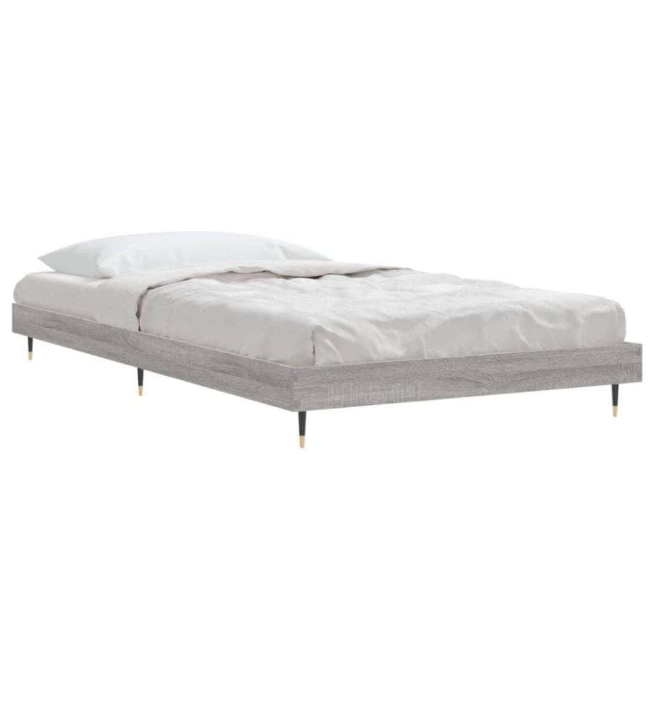 Bettgestell Grau Sonoma 100x200 cm Holzwerkstoff