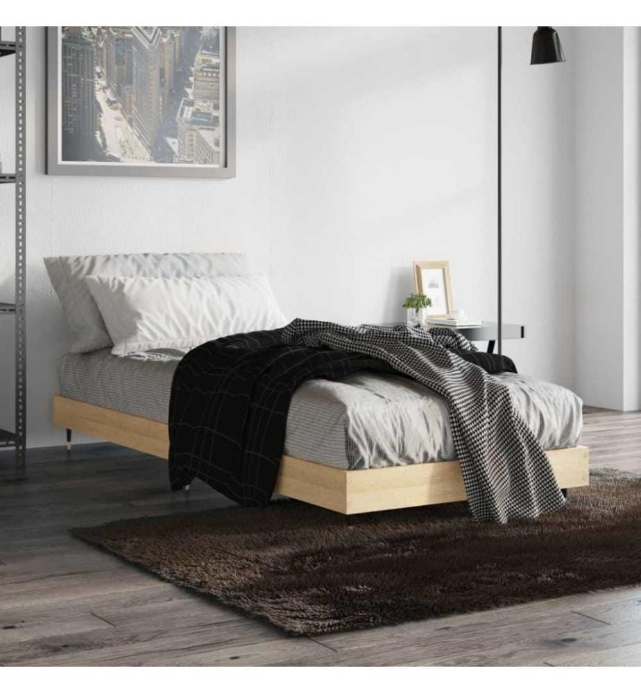 Bettgestell Sonoma-Eiche 75x190 cm Holzwerkstoff