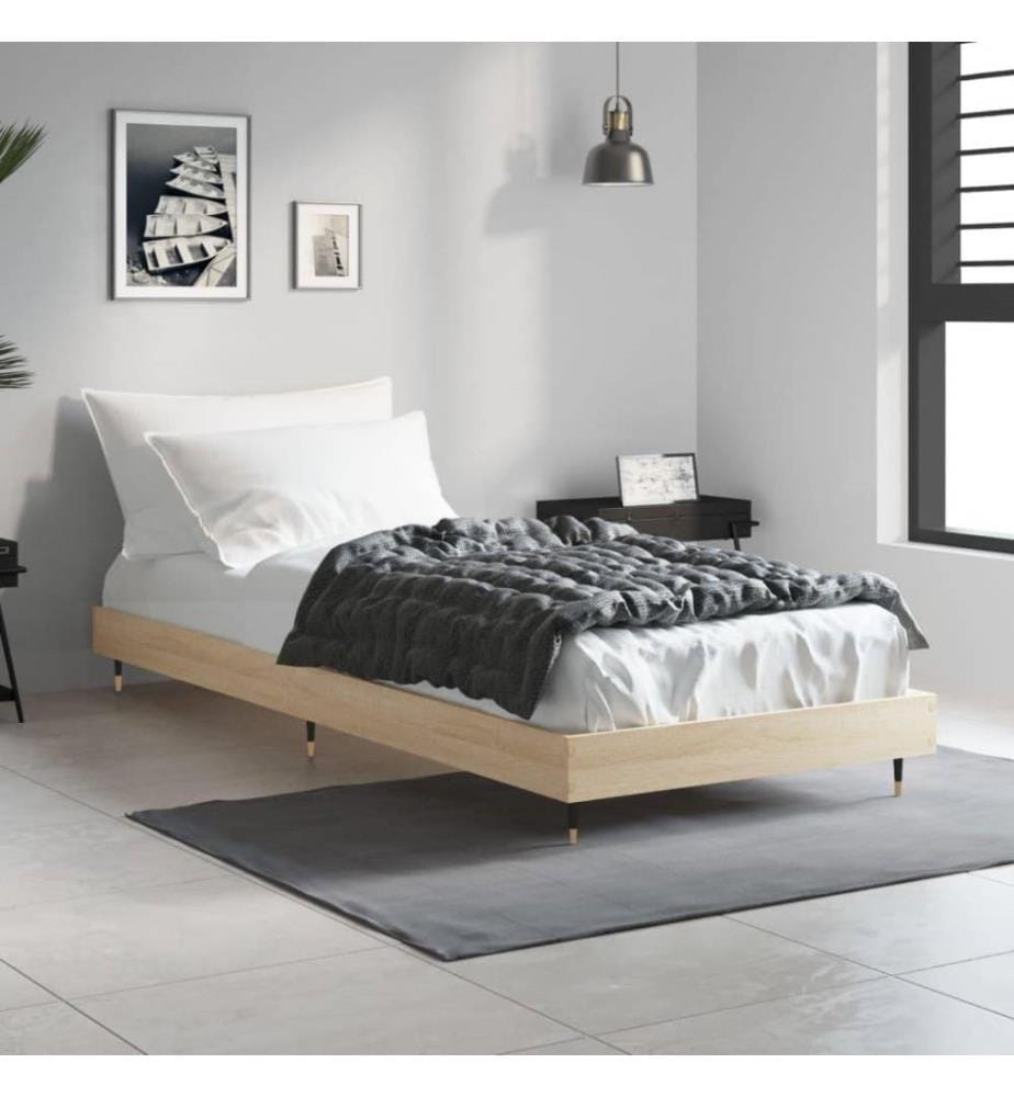 Bettgestell Sonoma-Eiche 75x190 cm Holzwerkstoff