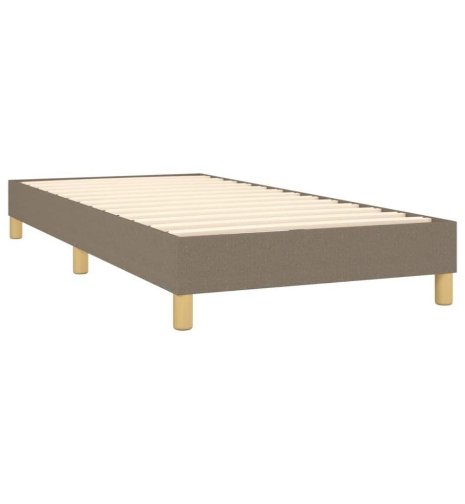 Lit à sommier tapissier avec matelas Taupe 90x200 cm Tissu