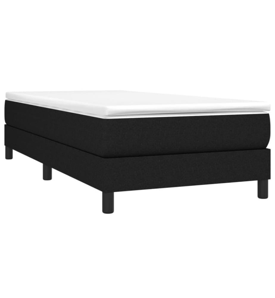 Lit à sommier tapissier avec matelas Noir 90x190 cm Tissu