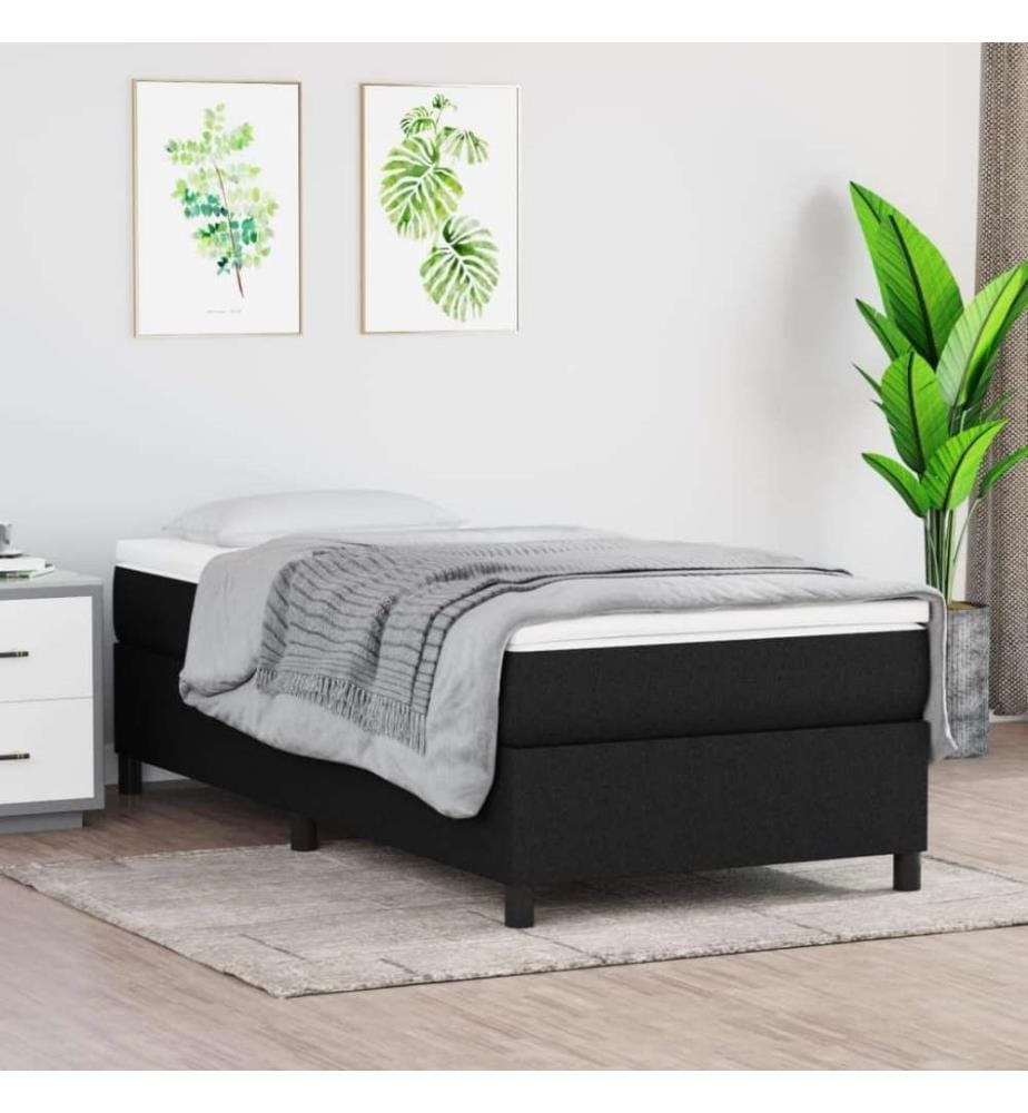 Boxspringbett mit Matratze Schwarz 90x190 cm Stoff
