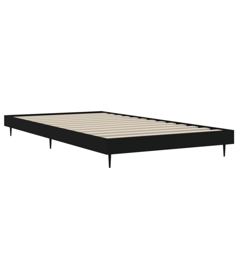 Bettgestell Schwarz 100x200 cm Holzwerkstoff