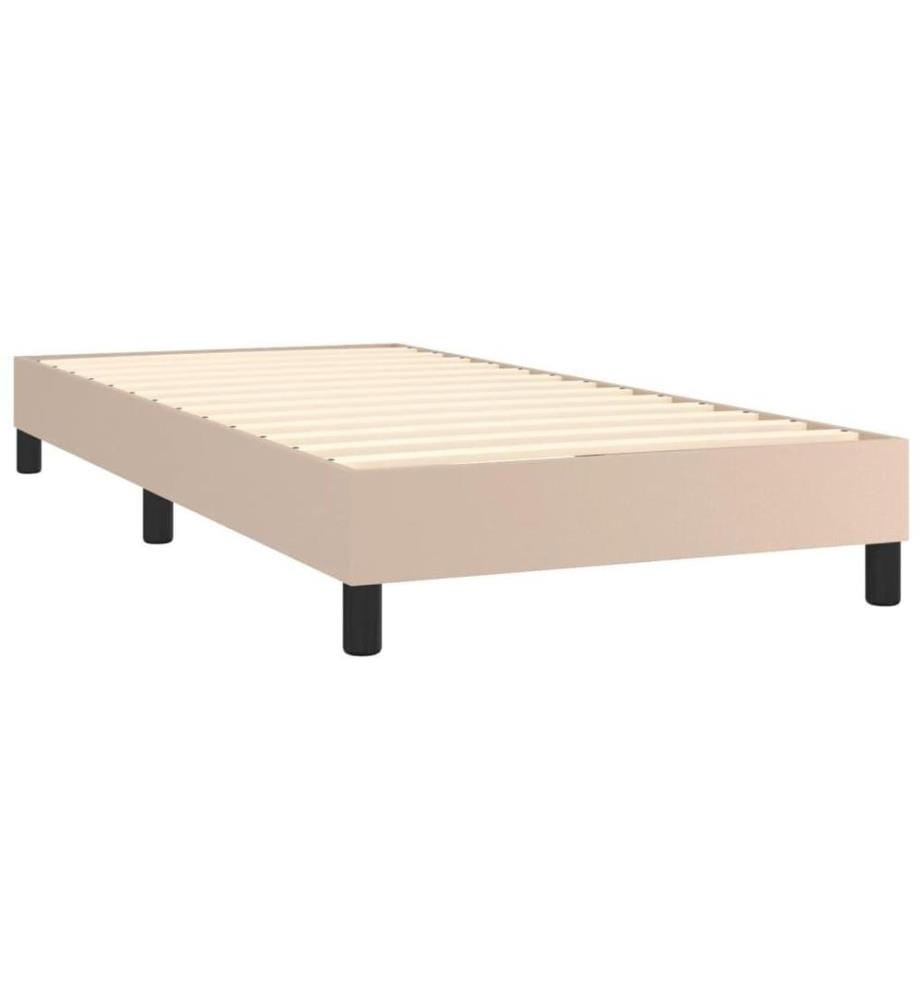 Boxspringbett Matratze Cappuccino-Braun 100x200cm Kunstleder