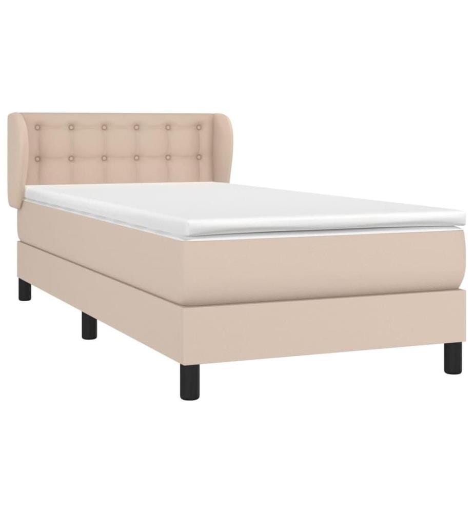 Boxspringbett Matratze Cappuccino-Braun 100x200cm Kunstleder