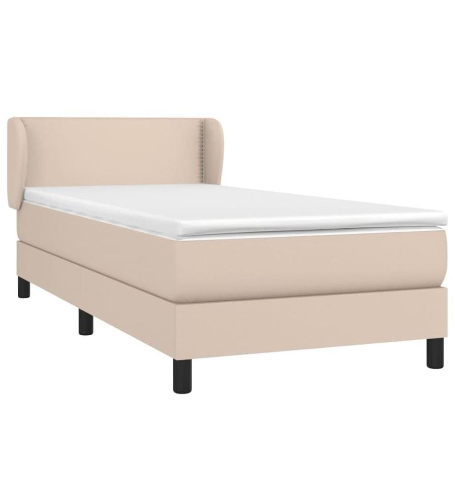 Boxspringbett Matratze Cappuccino-Braun 100x200cm Kunstleder
