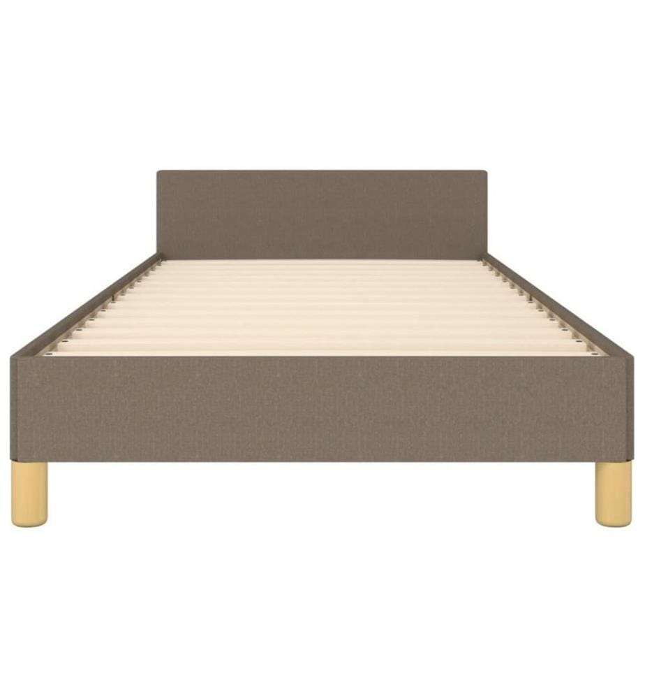 Bettgestell mit Kopfteil Taupe 80x200 cm Stoff