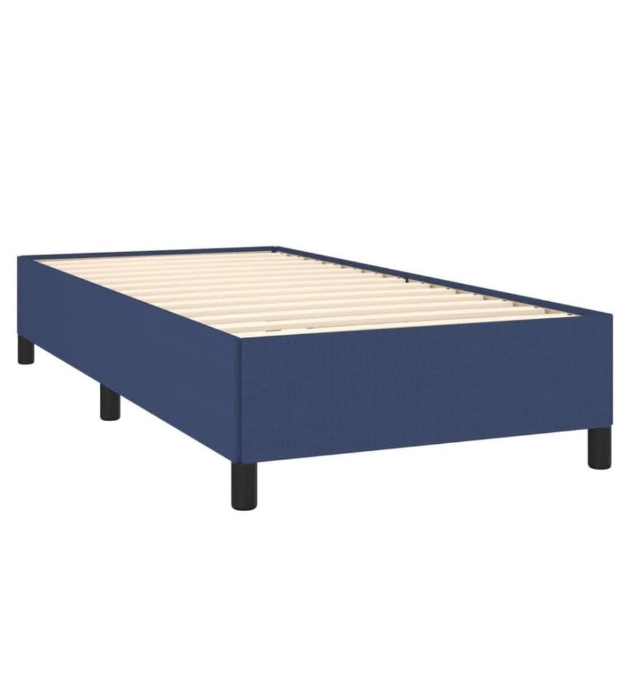 Lit à sommier tapissier avec matelas Bleu 90x200 cm Tissu