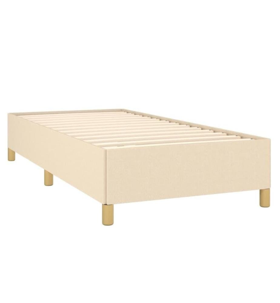 Boxspringbett mit Matratze Creme 100x200 cm Stoff