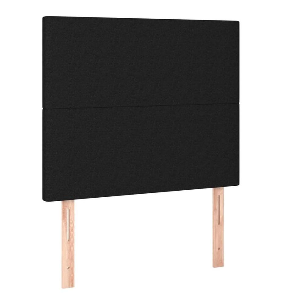 Boxspringbett mit Matratze Schwarz 100x200 cm Stoff