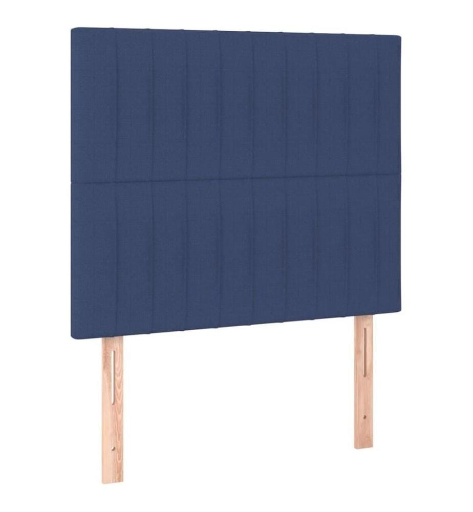Lit à sommier tapissier avec matelas Bleu 90x200 cm Tissu