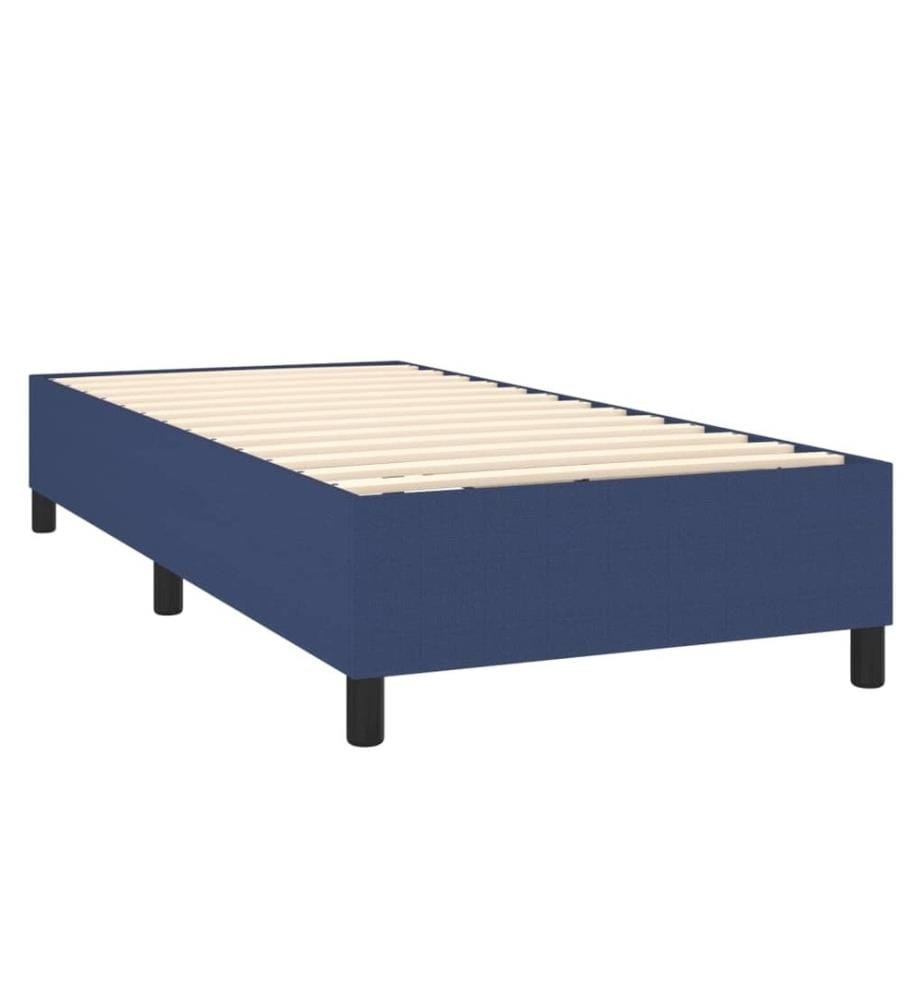 Lit à sommier tapissier avec matelas Bleu 90x190 cm Tissu