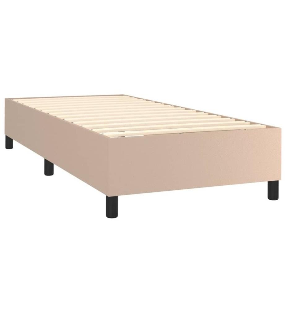 Lit à sommier tapissier avec matelas Cappuccino 90x200 cm