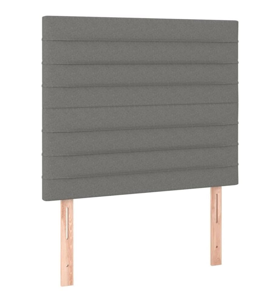 Boxspringbett mit Matratze Dunkelgrau 90x200 cm Stoff