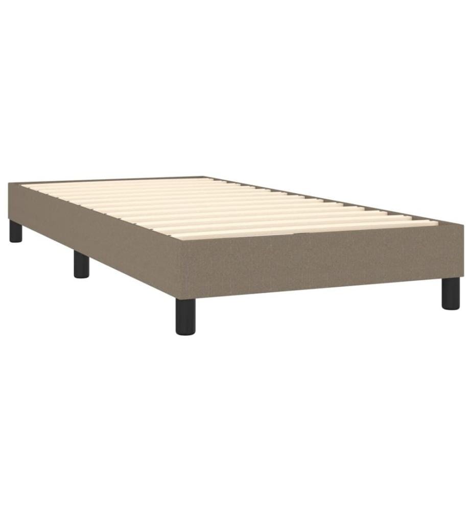 Lit à sommier tapissier avec matelas Taupe 90x190 cm Tissu